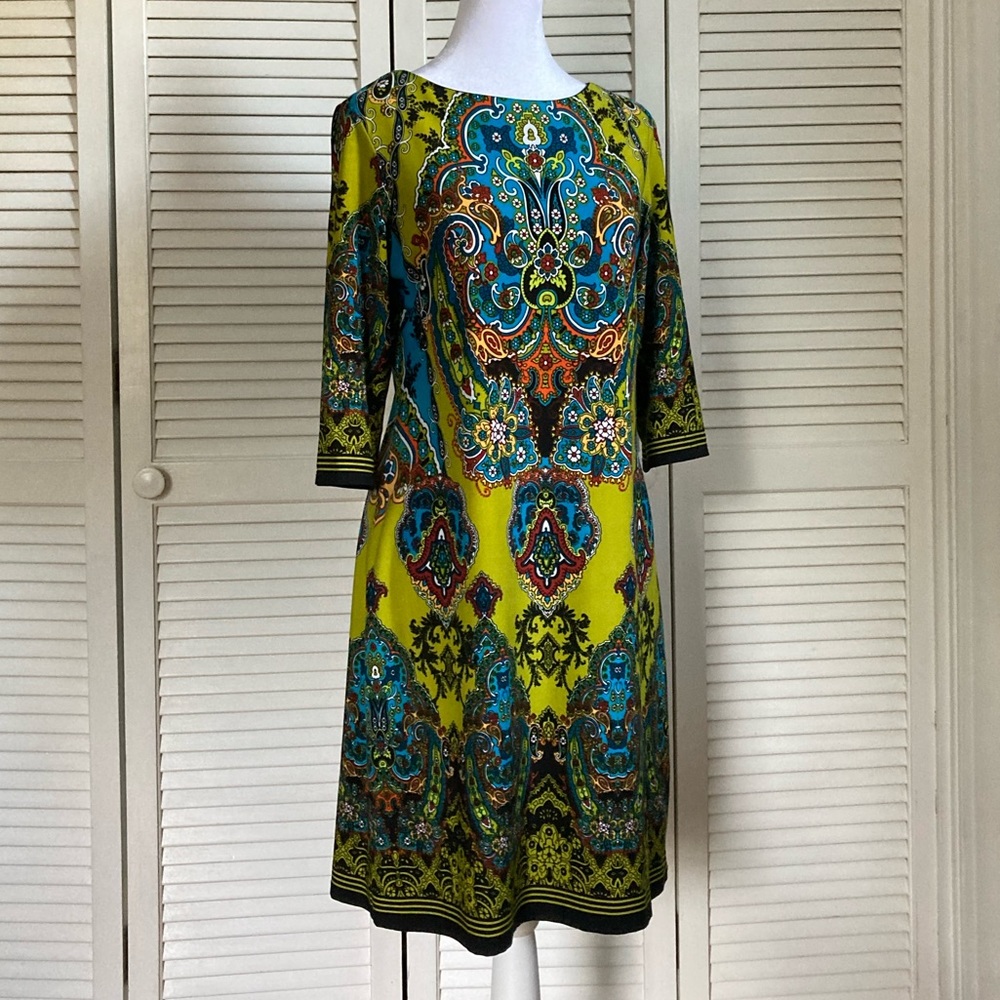 Darren Z Paisley Floral Shift Dress